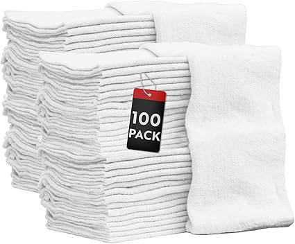 thumbnail image 2 of Premium Shop Rags – 500 Pack, Red, 13x14 Inches, Highly Absorbent Cleaning Cloths For Garage & Workshop 2 of 13